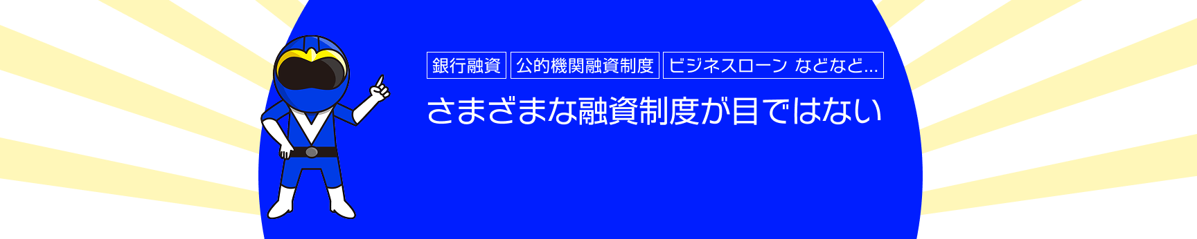 さまざまな融資制度が目ではない